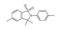 3,3,5-trimethyl-2-p-tolyl-2,3-dihydro-benzo[d]isothiazole 1,1-dioxide结构式