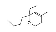 6-butyl-6-ethyl-4-methyl-2,3-dihydropyran结构式