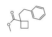 methyl 1-(2-phenylethyl)cyclobutane-1-carboxylate结构式