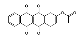 2-acetoxy-1,4,4a,12a-tetrahydronaphthacene-5,6,11,12-tetrone结构式