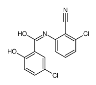 5-chloro-N-(3-chloro-2-cyanophenyl)-2-hydroxybenzamide结构式