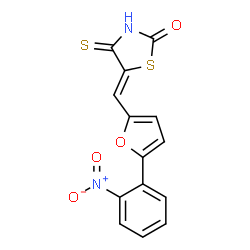 5-[5-(2-Nitro-phenyl)-furan-2-ylmethylene]-4-thioxo-thiazolidin-2-one结构式