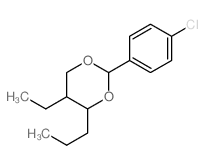 1,3-Dioxane,2-(4-chlorophenyl)-5-ethyl-4-propyl- Structure
