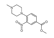 4-(4-甲基-1-哌嗪)-3-硝基苯甲酸甲酯结构式