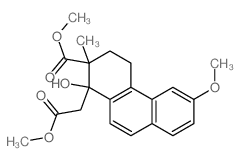 methyl 1-hydroxy-6-methoxy-1-(methoxycarbonylmethyl)-2-methyl-3,4-dihydrophenanthrene-2-carboxylate Structure