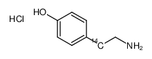 4-(2-aminoethyl)phenol,hydrochloride结构式