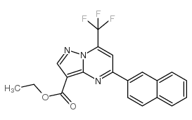 7-(三氟甲基)-5-(萘-3-基)吡唑并[1,5-A]嘧啶-3-羧酸乙酯结构式