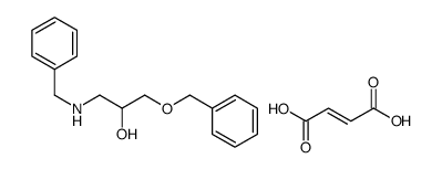 1-(benzylamino)-3-phenylmethoxypropan-2-ol,(E)-but-2-enedioic acid结构式