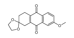 2-Methoxy-7,7-(ethylendioxy)-5,6,7,8-tetrahydro-9,10-anthracenedione结构式