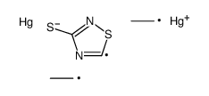 ethylmercury(1+),ethyl-(3-sulfido-1,2,4-thiadiazol-5-yl)mercury Structure