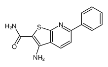 3-amino-6-phenylthieno[2,3-b]pyridine-2-carboxamide结构式