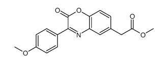 methyl 2-[3-(4-methoxyphenyl)-2-oxo-1,4-benzoxazin-6-yl]acetate Structure