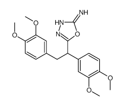 5-[1,2-bis(3,4-dimethoxyphenyl)ethyl]-1,3,4-oxadiazol-2-amine Structure