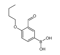 (4-丁氧基-3-甲酰基苯基)硼酸结构式