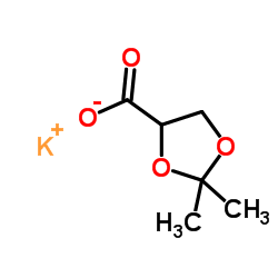 2,2-二甲基-1,3-二氧戊环-4-羧酸钾盐结构式