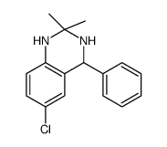 6-chloro-2,2-dimethyl-4-phenyl-3,4-dihydro-1H-quinazoline结构式