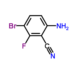 2-氟-3-溴-6-氨基苯腈结构式