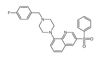 3-(benzenesulfonyl)-8-[4-[(4-fluorophenyl)methyl]piperazin-1-yl]quinoline结构式
