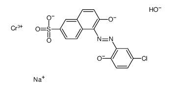 [5-[(5-氯-2-羟苯基)偶氮]-6-羟基-2-萘磺酸根合]羟基铬酸钠结构式