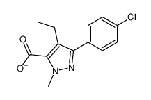 3-(4-氯苯基)-1-甲基-1H-吡唑-5-羧酸乙酯结构式
