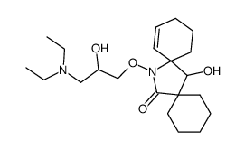 7-hydroxy-14-(3'-N-diethylamino-2'-hydroxypropyloxy)-14-azadispiro<5.1.5.2>pentadec-9-en-15-one结构式