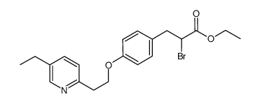 (+/-)ethyl-2-bromo-3-{4-[2-(5-ethyl-2-pyridyl)ethoxy]phenyl}propionate结构式