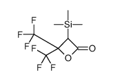 4,4-bis(trifluoromethyl)-3-trimethylsilyloxetan-2-one结构式