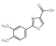 2-(3,4-二甲基苯基)-噁唑-4-羧酸结构式