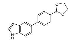 5-[4-(1,3-Dioxolan-2-yl)phenyl]-1H-indole Structure