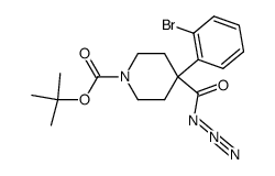 4-azidocarbonyl-4-(2-bromo-phenyl)-piperidine-1-carboxylic acid tert-butyl ester结构式