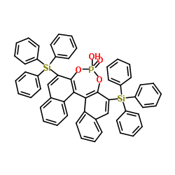 (11bS)-4-Hydroxy-2,6-bis(triphenylsilyl)-4-oxide-dinaphtho[2,1-d:1',2'-f][1,3,2]dioxaphosphepin Structure