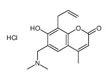 6-[(dimethylamino)methyl]-7-hydroxy-4-methyl-8-prop-2-enylchromen-2-one,hydrochloride结构式