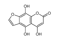 4,5,9-trihydroxyfuro[3,2-g]chromen-7-one结构式