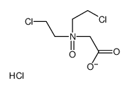 N,N-bis(2-chloroethyl)-2-hydroxy-2-oxoethanamine oxide,chloride Structure