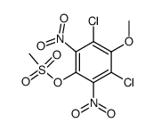 methanesulfonic acid-(3,5-dichloro-4-methoxy-2,6-dinitro-phenyl ester) Structure