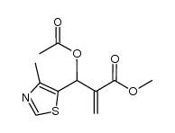 methyl 2-(acetoxy(4-methylthiazol-5-yl)methyl)acrylate结构式