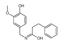 N-[(4-hydroxy-3-methoxyphenyl)methyl]-3-phenylpropanamide结构式