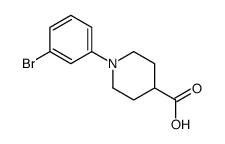 1-(3-溴苯基)哌啶-4-羧酸结构式