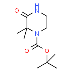 3,3-二甲基-4-BOC-2-哌嗪酮结构式
