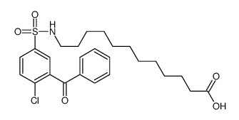 12-[(3-benzoyl-4-chlorophenyl)sulfonylamino]dodecanoic acid Structure