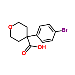 4-(4-Bromophenyl)tetrahydro-2H-pyran-4-carboxylic acid structure