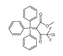 4-Chloro-4,4-difluoro-3-oxo-2-(triphenyl-λ5-phosphanylidene)-butyric acid methyl ester结构式