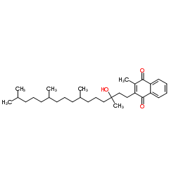 2-(3-羟基-3,7,11,15-四甲基十六烷基)-3-甲基-1,4-萘二酮结构式