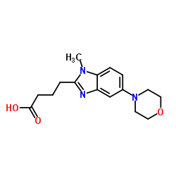 4-[1-Methyl-5-(4-morpholinyl)-1H-benzimidazol-2-yl]butanoic acid Structure
