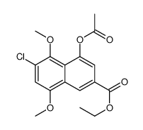 ethyl 4-acetyloxy-6-chloro-5,8-dimethoxynaphthalene-2-carboxylate结构式
