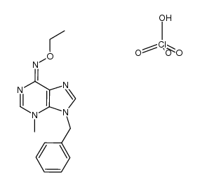 9-Benzyl-N6-ethoxy-3-methyladenine Perchlorate结构式