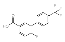 4-氟-3-(4-三氟甲基苯基)苯甲酸结构式