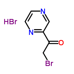 2-溴-1-(吡嗪-2-基)乙酮氢溴酸结构式