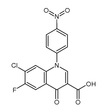 7-Chloro-1-(4-nitrophenyl)-6-fluoro-1,4-dihydro-4-oxoquinoline-3-carboxylic Acid结构式