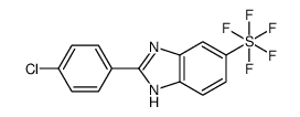 2-(4-Chlorophenyl)-5-(pentafluoro-λ6-sulfanyl)-1H-benzimidazole Structure